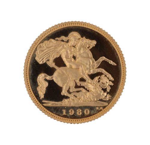1980 Elizabeth II Half Sovereign Coin