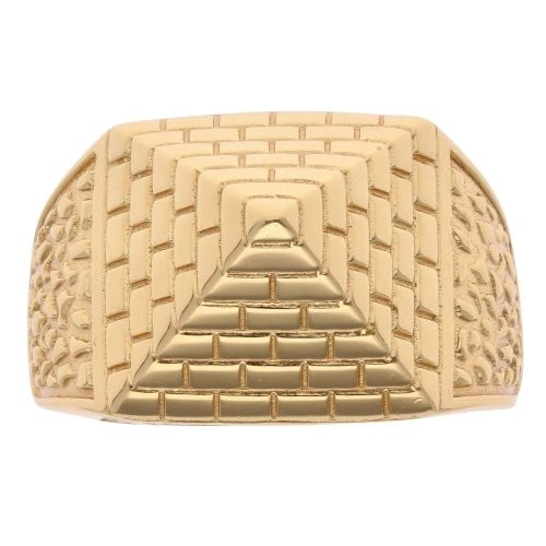 Silver Gold Plated Pyramid Ring