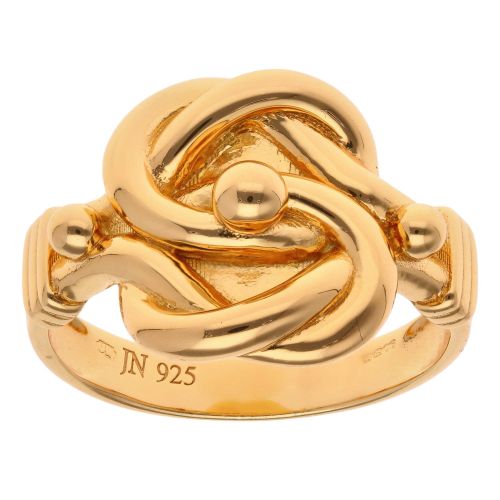 Silver Gold Plated Knot Ring