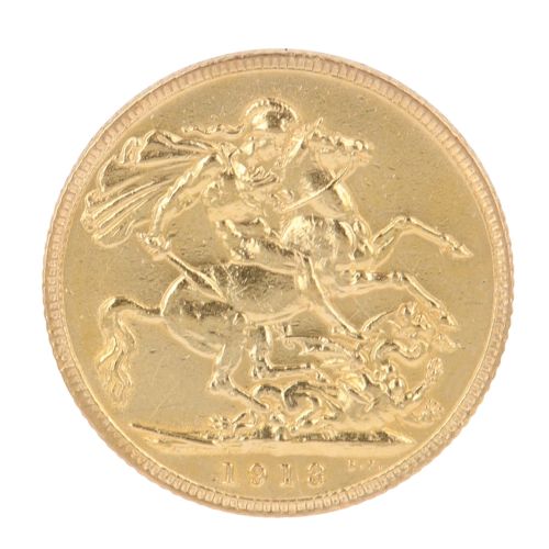 1913 George Full Sovereign Coin