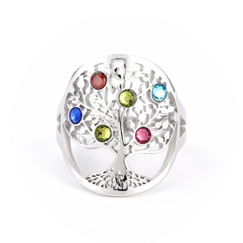 Jeulia Family Tree Birthstone Ring