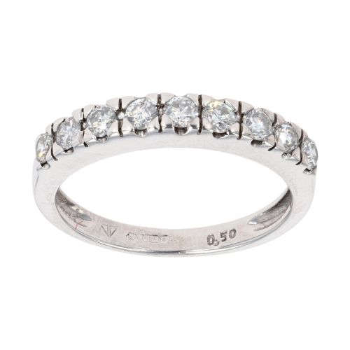 14ct White Gold 0.50ct Diamond Half Eternity Ring
