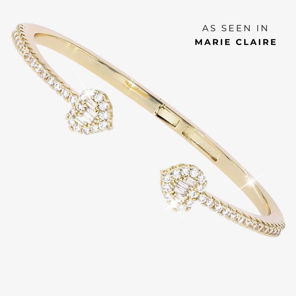 DiamonFlash® Baguette Heart Bangle