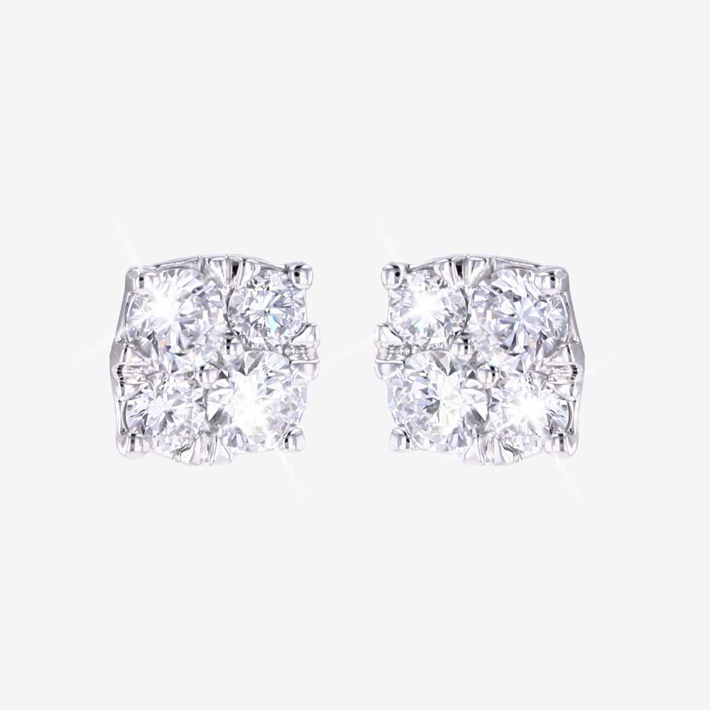 1.00ct Lab-Grown Diamond Stud Earrings - Certificated