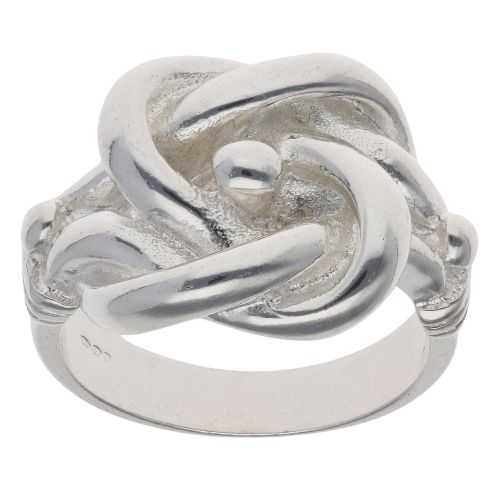 Silver Knot Ring By Icesia Gents