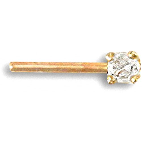 9ct Yellow Gold Cubic Zirconia Nose Stud