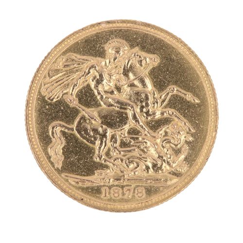 1878 Victoria Full Sovereign Coin