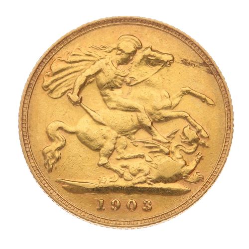 1903 Edward VII Half Sovereign Coin