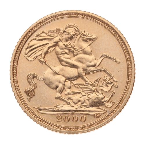 2000 Elizabeth II Half Sovereign Coin