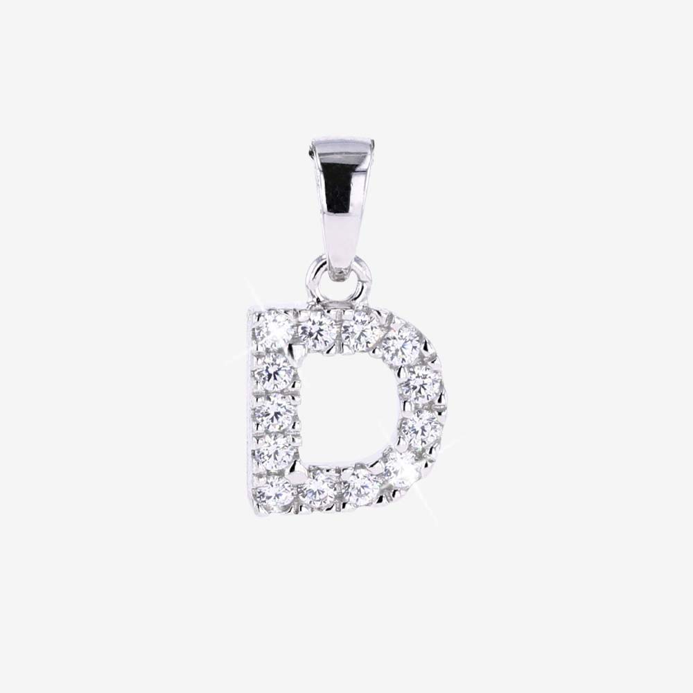 Sterling Silver 'D' Initial Pendant