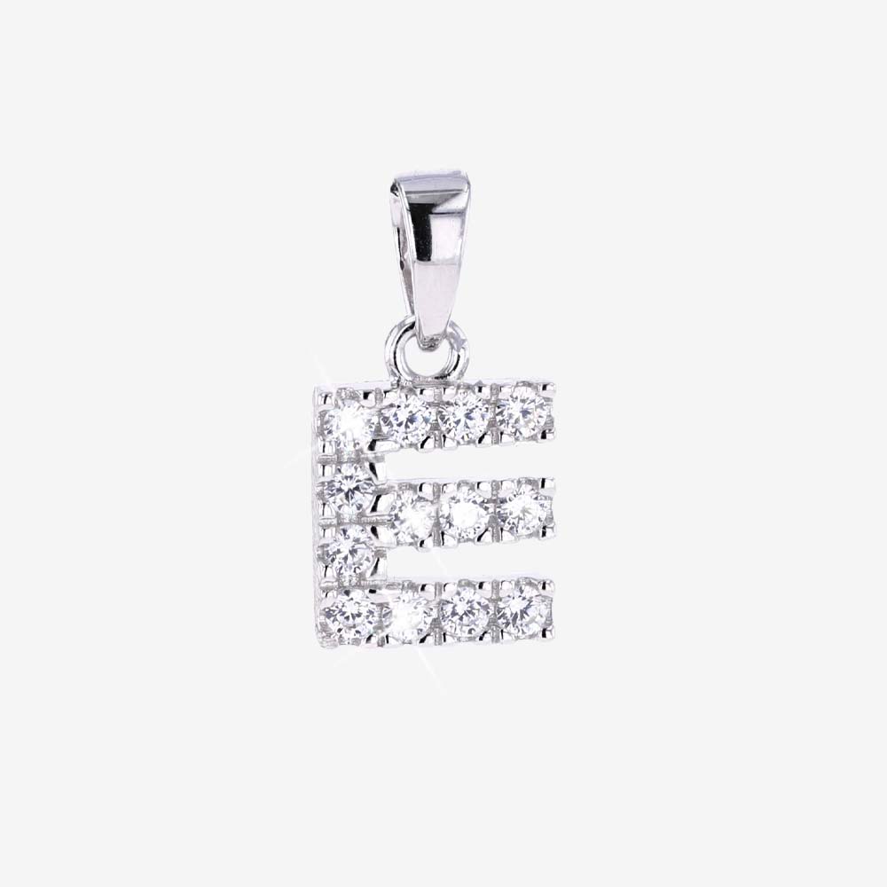 Sterling Silver 'E' Initial Pendant