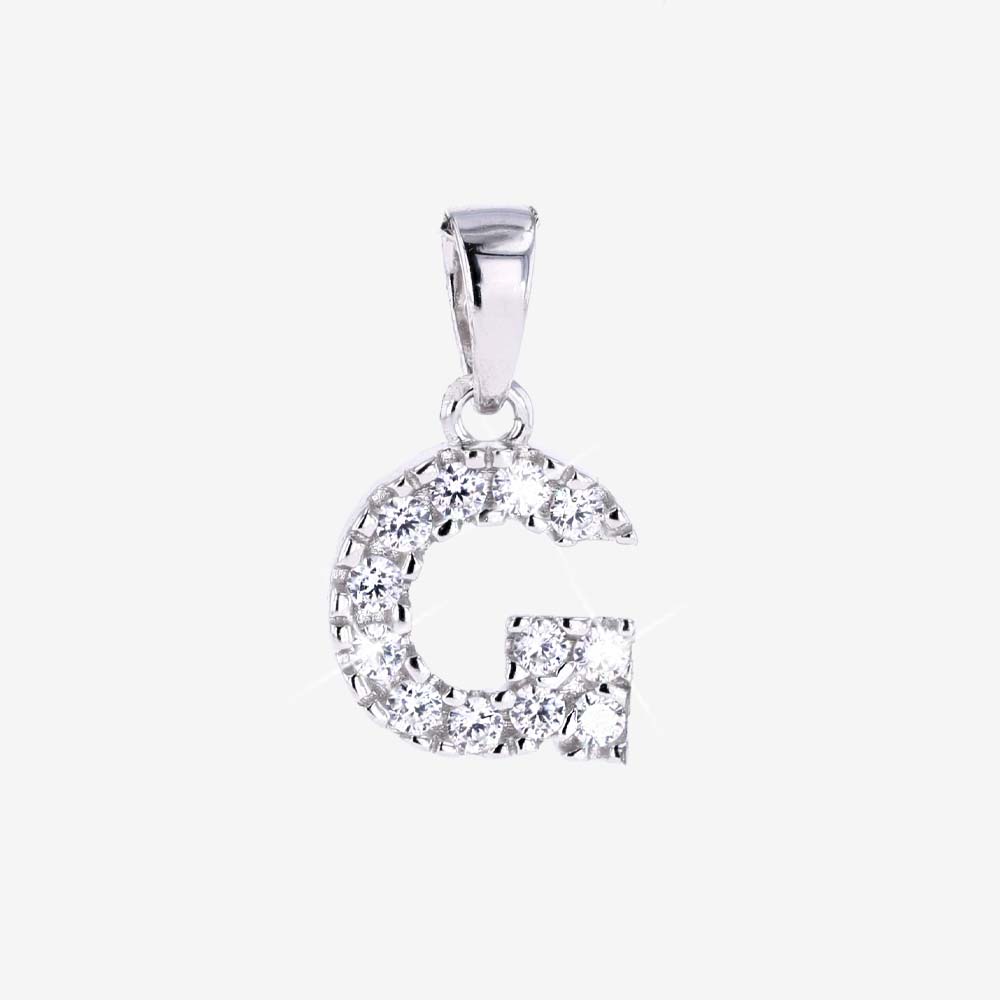Sterling Silver 'G' Initial Pendant