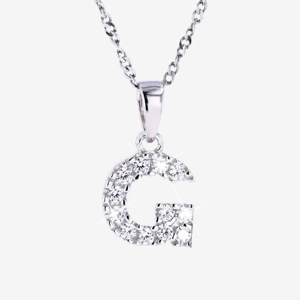 Sterling Silver 'G' Initial Necklace