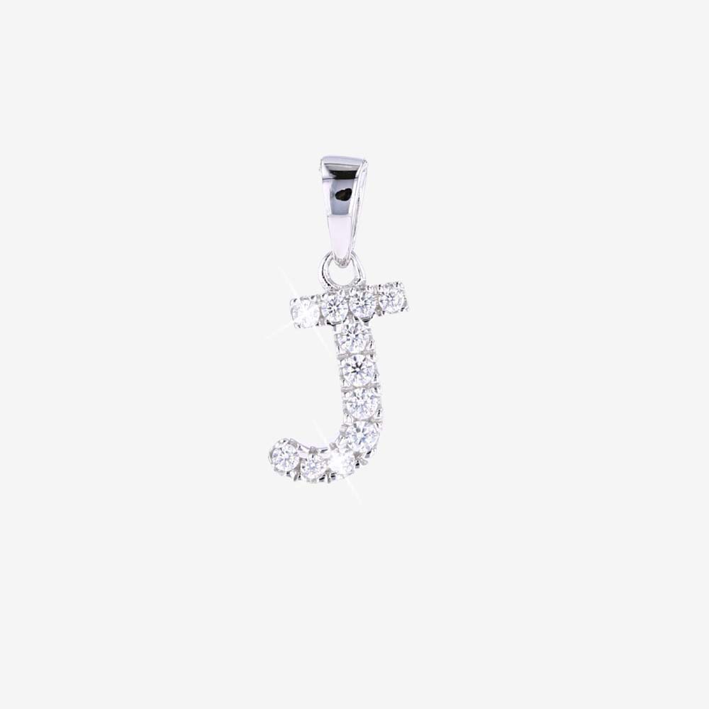 Sterling Silver 'J' Initial Pendant