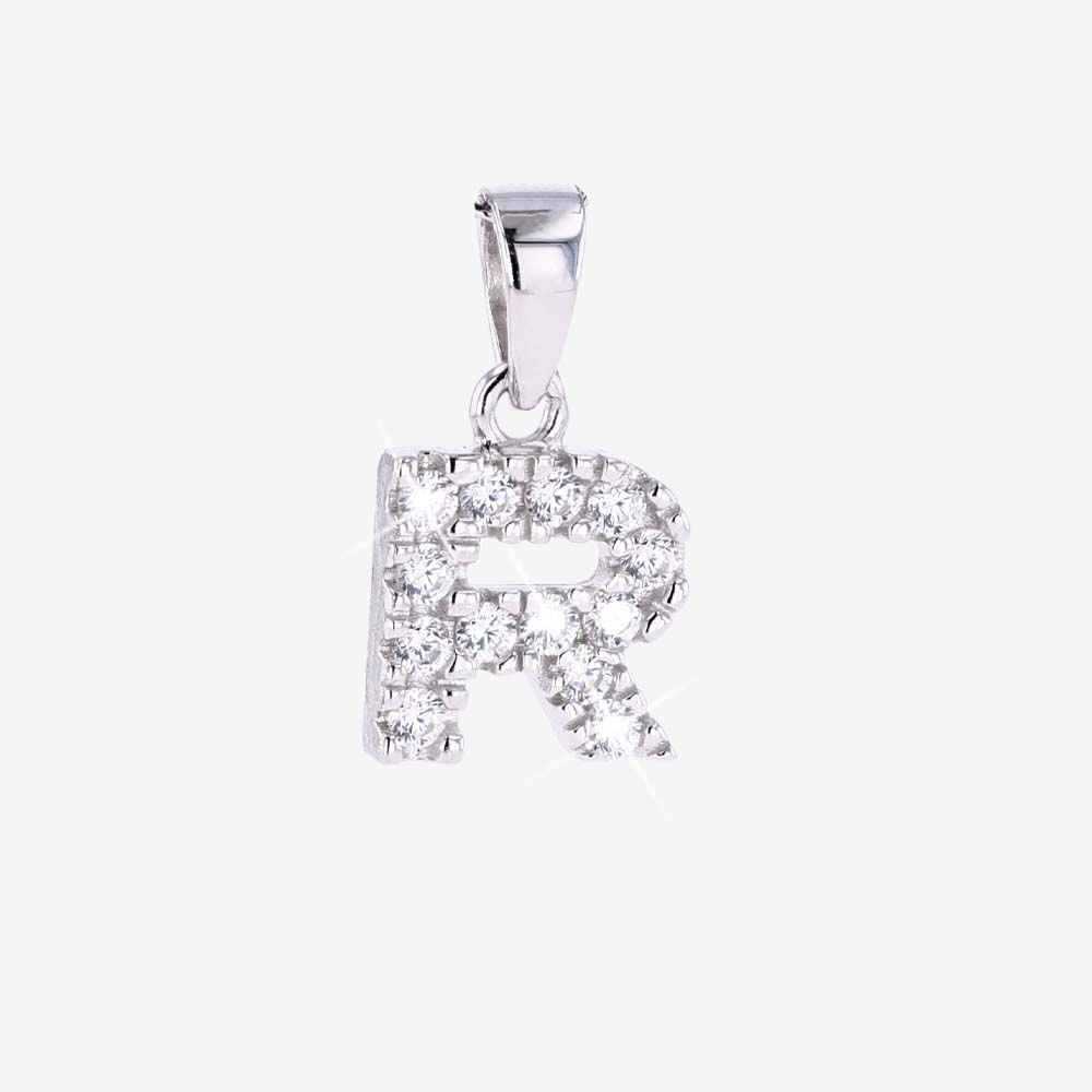 Sterling Silver 'R' Initial Pendant