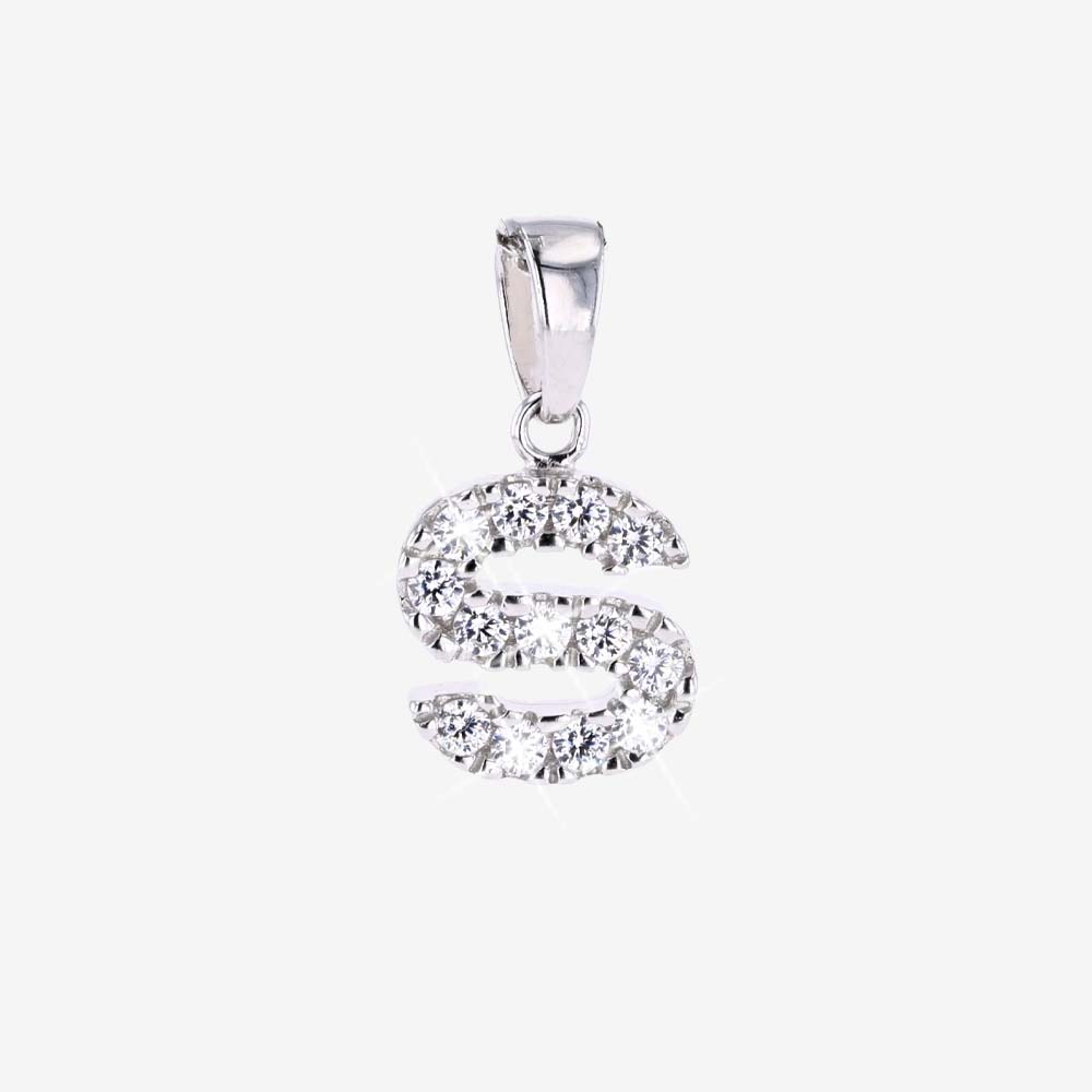 Sterling Silver 'S' Initial Pendant