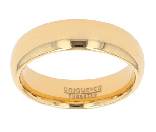 Unique & Co Tungsten and Yellow Gold IP Plating Wedding Ring