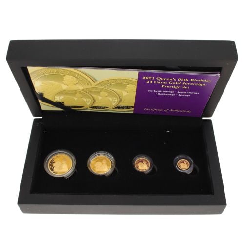 2021 Queen's 95th Birthday Set Of Four Coins And Book
