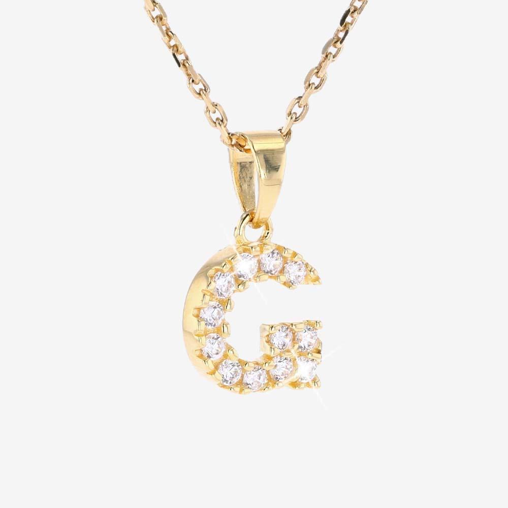 18ct Gold Vermeil On Silver 'G' Initial Necklace