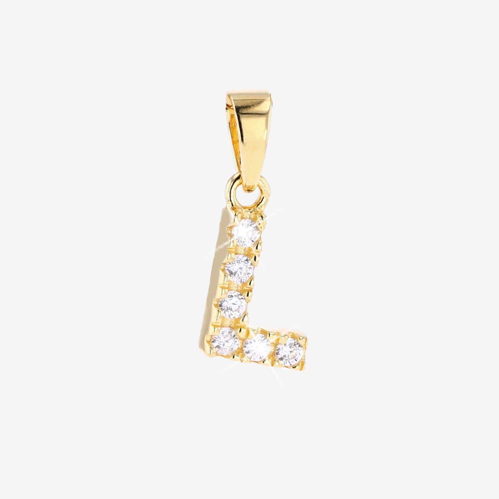 18ct Gold Vermeil On Silver 'L' Initial Pendant