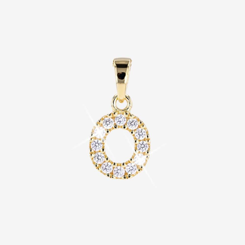 18ct Gold Vermeil On Silver 'O' Initial Pendant