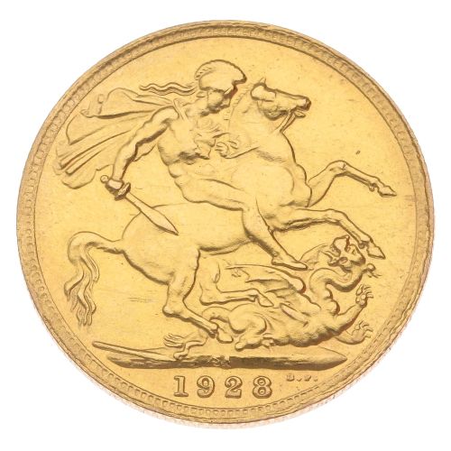 1928 George V Full Sovereign Coin