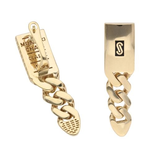 14ct Yellow Gold Monaco Classic Plain Drop Earrings