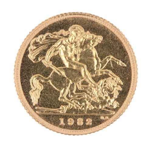1982 Elizabeth II Half Sovereign Coin