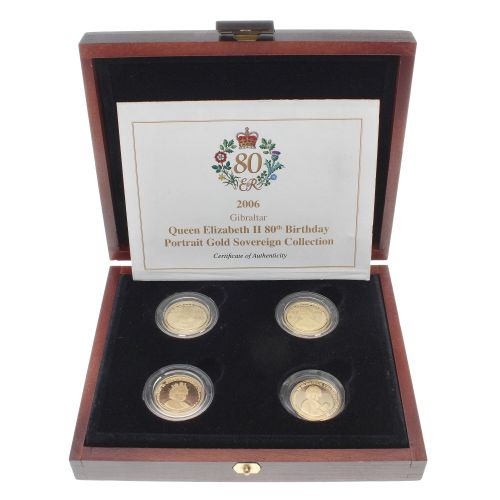 2006 Elizabeth II 80th Birthday Full Sovereign Coin Set