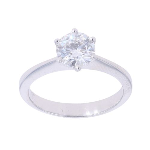 14ct White Gold 1.00ct Brilliant Cut Diamond Solitaire Ring