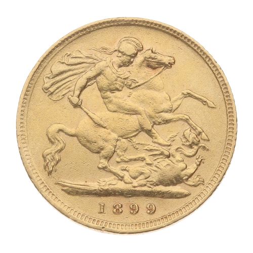 1899 Victoria Half Sovereign Coin