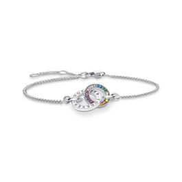 Thomas Sabo Together Forever Rainbow Zirconia Interlink Silver Bracelet