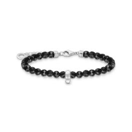 Thomas Sabo Silver and Black Onyx Charm Bracelet with Carrier
