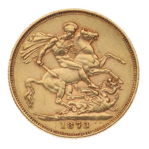 1873 Victoria Full Sovereign Coin