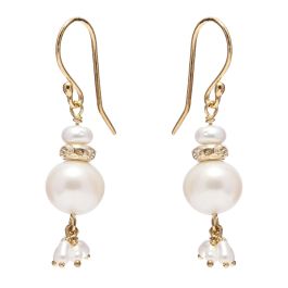 Annie Haak Precious Dangle Gold Plated Earrings - Pearl