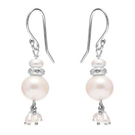 Annie Haak Precious Dangle Silver Earrings - Pearl