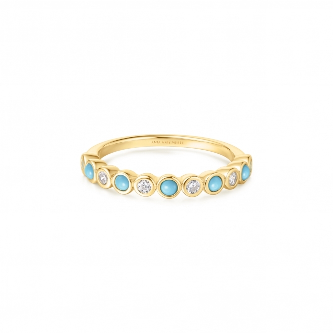 ANIA HAIE Gold Bezel Lab Created Turquoise Ring
