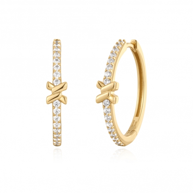 ANIA HAIE Gold Cross Hoops