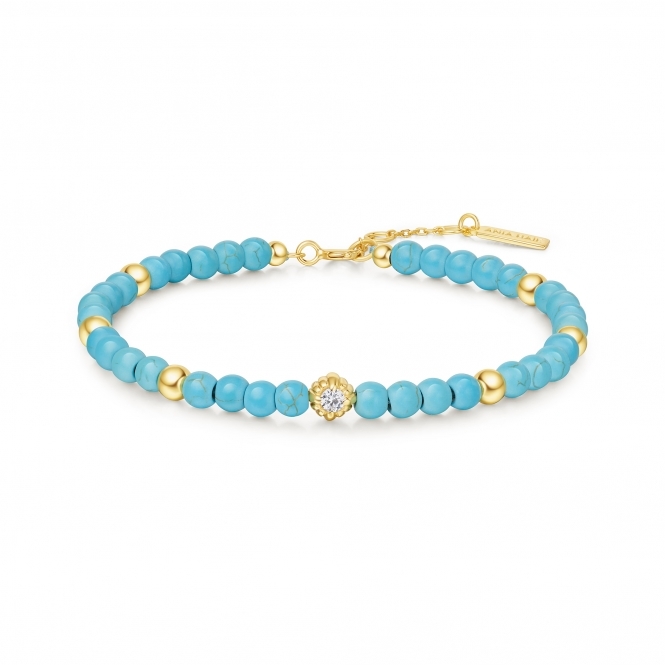 ANIA HAIE Gold Lab Created Turquoise Bracelet