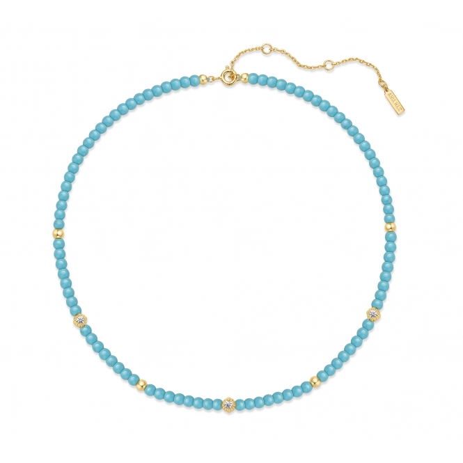 ANIA HAIE Gold Lab Created Turquoise Necklace