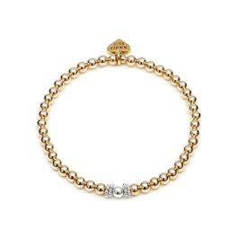 Annie Haak Seri Gold Bracelet with Silver Bead