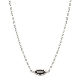 Annie Haak Marquise Silver Chain Necklace - Hematite