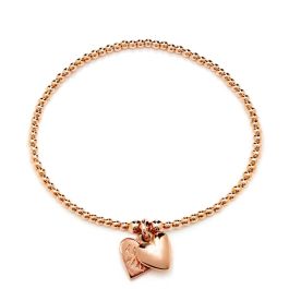 Annie Haak Santeenie Rose Gold Charm Bracelet - Puffed Heart