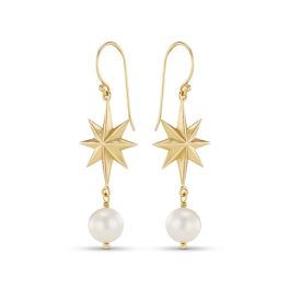 Annie Haak Wish Upon A Star Pearl Gold Earrings