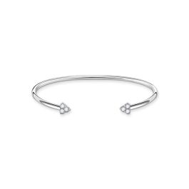 Thomas Sabo Silver Triple White Stone Open Bangle