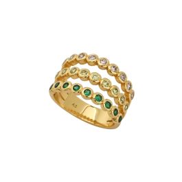 Amelia Scott Dotty Illusion Ring in Flamingo Zirconia and Gold