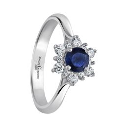 Brown and Newirth 'Aspen' Diamond and Sapphire Engagement Ring