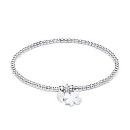Annie Haak Santeenie Silver Charm Bracelet - Four Heart Clover