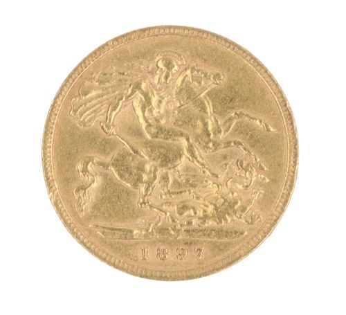 1897 Victoria Half Sovereign Coin