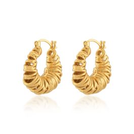 Shyla Biaritz Squiggle Gold Hoop Earrings